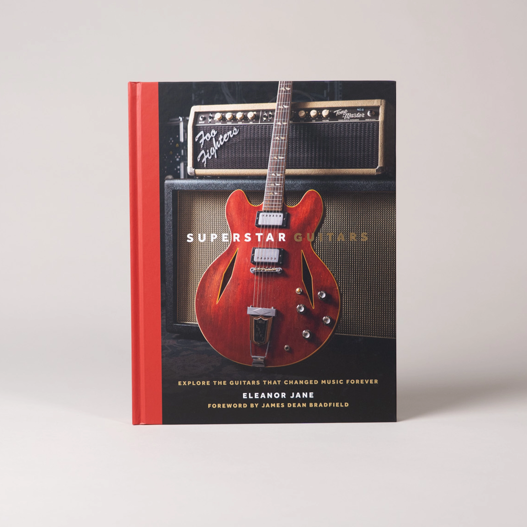 The front cover of the edition, featuring a red guitar